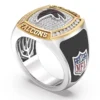 True Fans Customized Atlanta Falcons White Moissanite Men’s High Finished Ring