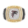 True Fans Customized Atlanta Falcons White Moissanite Men’s High Finished Ring