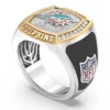 True Fans Customized Miami Dolphins with White Moissanite Collection Men’s Ring