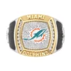 True Fans Customized Miami Dolphins with White Moissanite Collection Men’s Ring