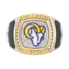 True Fans Customized Los Angeles Rams with White Moissanite Collection Men’s Ring