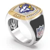 True Fans Customized Los Angeles Rams with White Moissanite Collection Men’s Ring