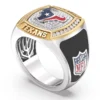 True Fans Customized Houston Texans with White Moissanite Collection Men’s Ring
