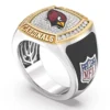 True Fans Customized Arizona Cardinals with White Moissanite Collection Men’s Ring