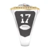 True Fans Josh Allen Autograph with White Moissanite Collection Men’s Collection Ring