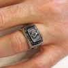 Delicate Square and Compass Personalized Masonic Masonry Men’s Ring