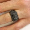 Delicate Square and Compass Personalized Masonic Masonry Men’s Ring