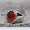 Crescent Moon And Star Of Islam with White Moissanite Men’s Collection Ring