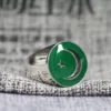 Special Edition Simple Design Islamic Crescent Moon and Star Men’s Collection Ring