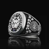 University Graduation College , High School Silver Personalized Class Men’s Ring – 2022