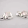 Fabulous Cushion Shape 925 Bright Polished Sterling Silver Two Side Men Cufflinks