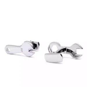 Special Edition Real 925 Sterling Silver Wrench Tools Design Men's Fashion Fine Cufflinks