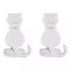 Special Edition Men’s Solid 925 Sterling Silver Cat Backside Design Cufflinks