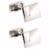 Simple Excellent Rectangle Shape 925 Bright Polished Sterling Silver Cufflink