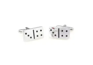 Custom Solid 925 Sterling Silver Dominos Design Men's Fashion Cufflinks