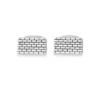 Gorgeous Rectangle Brick Pattern Design Artfully Hand Crated Men’s Cuff Links