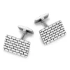 Gorgeous Rectangle Brick Pattern Design Artfully Hand Crated Men’s Cuff Links