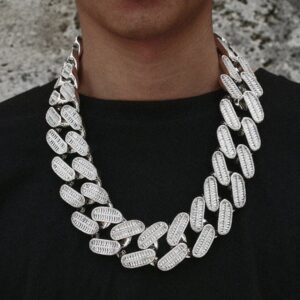 Big, Bold, Iced out hip hop style necklace with diamonds for men - Image 2
