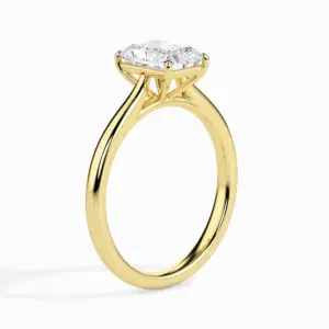 1ct Radiant Cut White Moissanite Solitaire Style Women's Wedding Ring - Image 3
