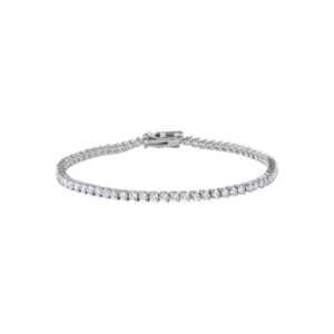 14K White Gold Moissanite Tennis Bracelet