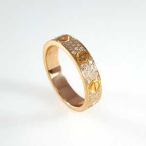 14K White Gold Dome Ring for Women | Moissanite Pavé Cocktail Statement Ring | Luxurious Bold Sparkle (Copy) - Image 1